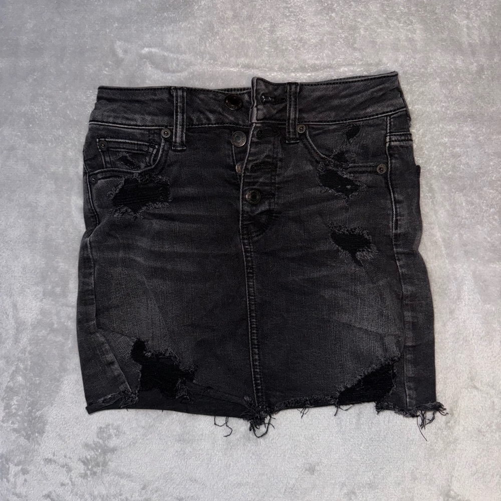 Tight black American Eagle jean skirt